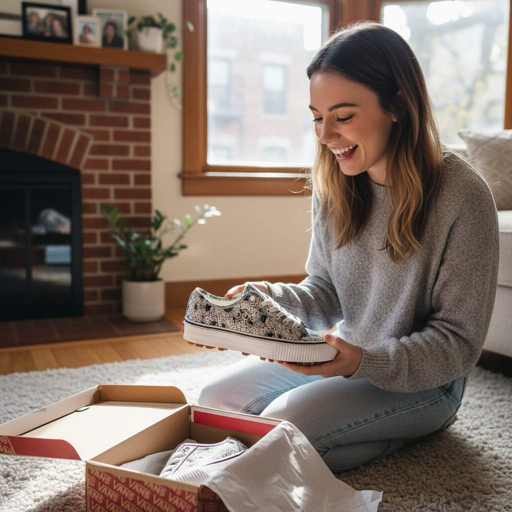 Vans Womens Floral Leather Shoes: Chicago's Bloom on the Pavement - Fast Shipping to the 312 and 773 in Chicago, IL