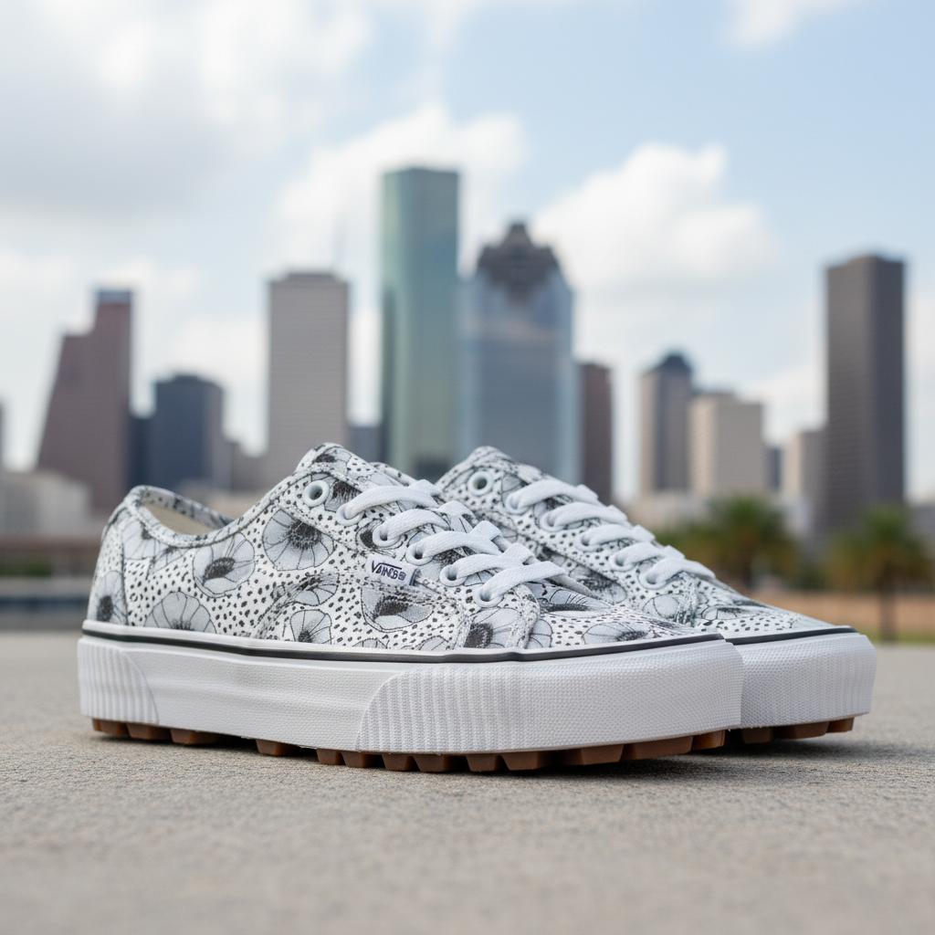 Bloom in the Bayou: The Houston Guide to Vans Floral Leather Shoes - Wearing Your Vans Around H-Town in Houston, TX