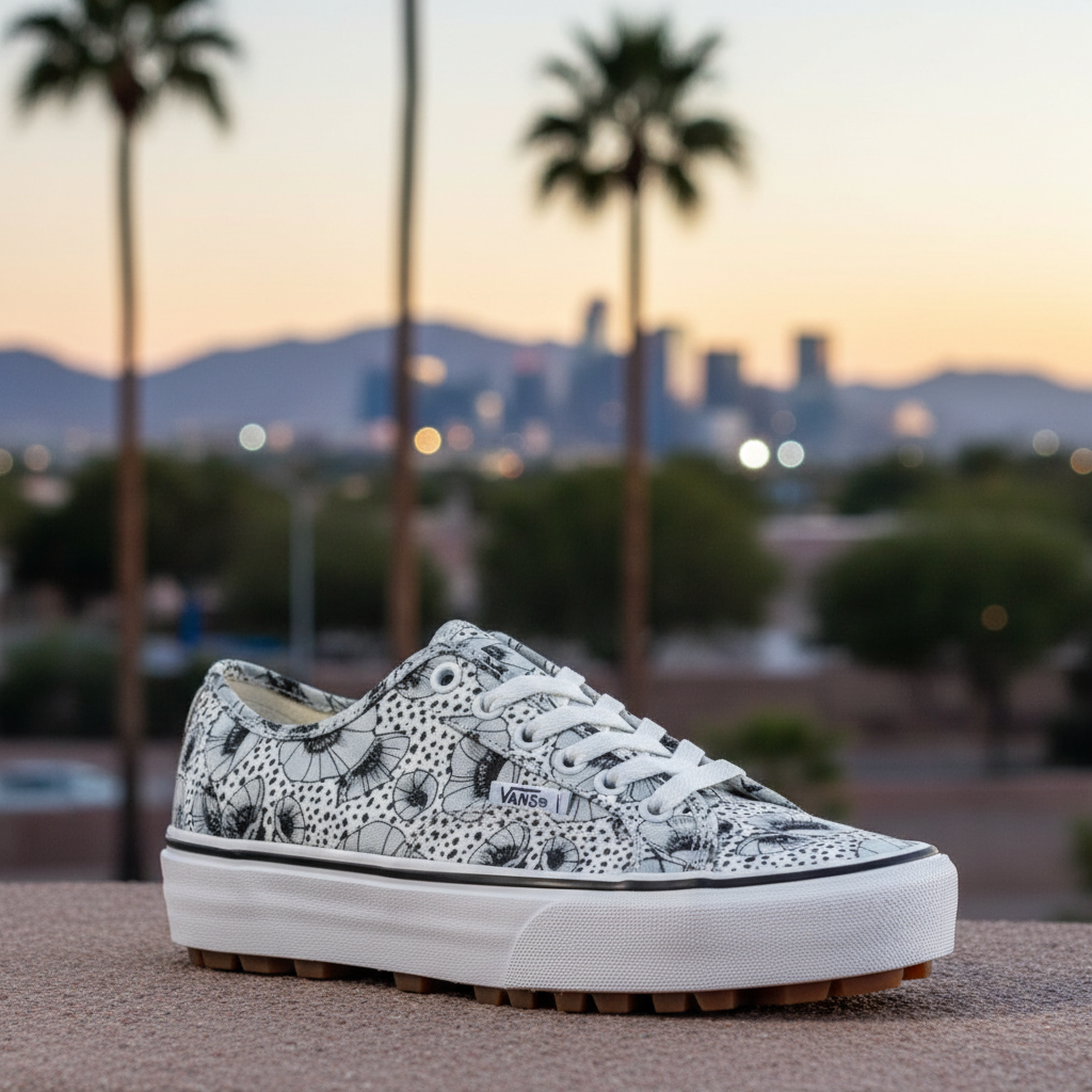 Vans Womens Floral Leather Shoes: Phoenix's New Desert Bloom - Unboxing in Phoenix, AZ in Phoenix, AZ